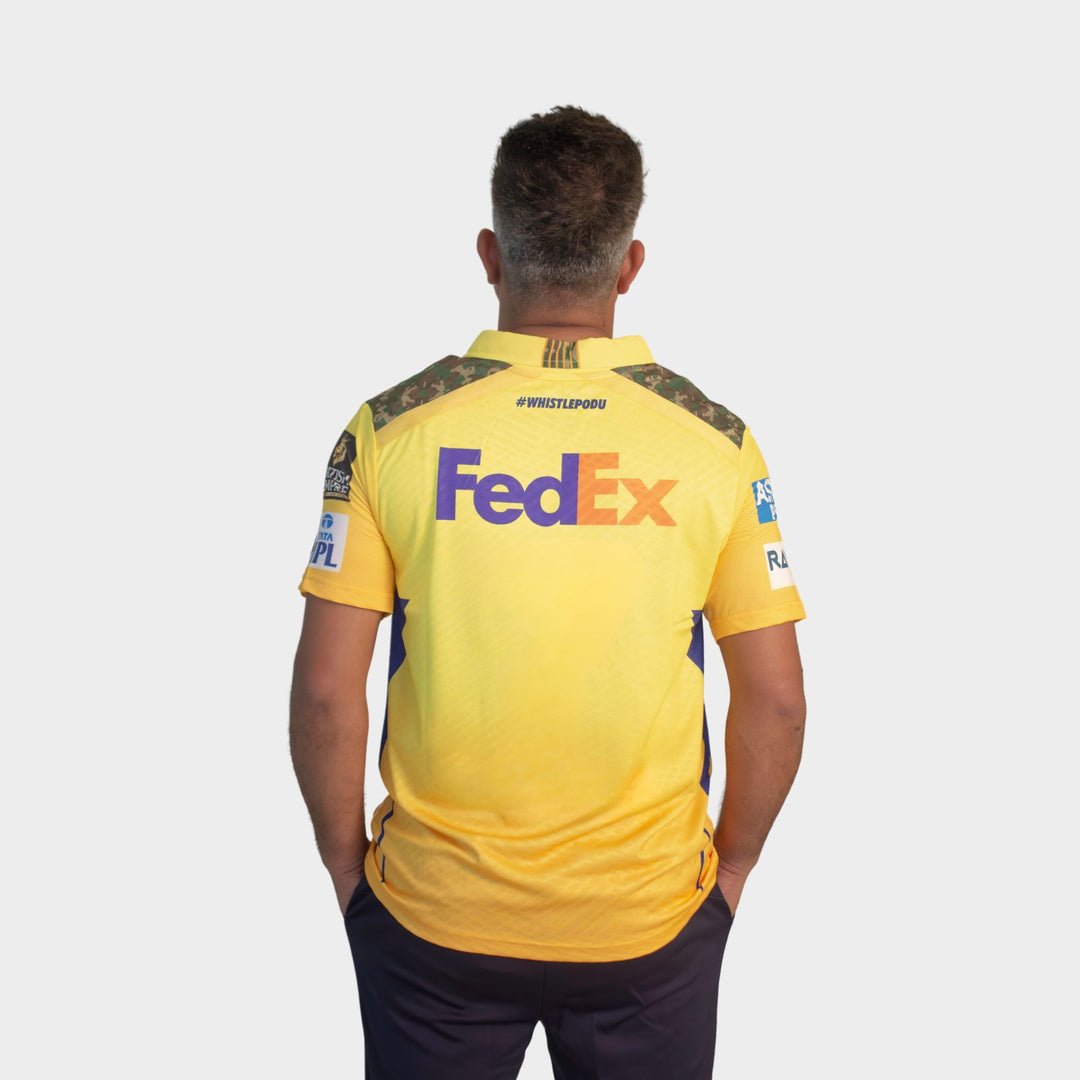 Chennai Super Kings Authentic Match Jersey IPL 2025 Adult Plain Half Sleeve - Cric Studio