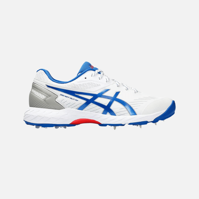 Asics 350 Not Out FF White/Tuna Blue Cricket Shoes - Cric Studio