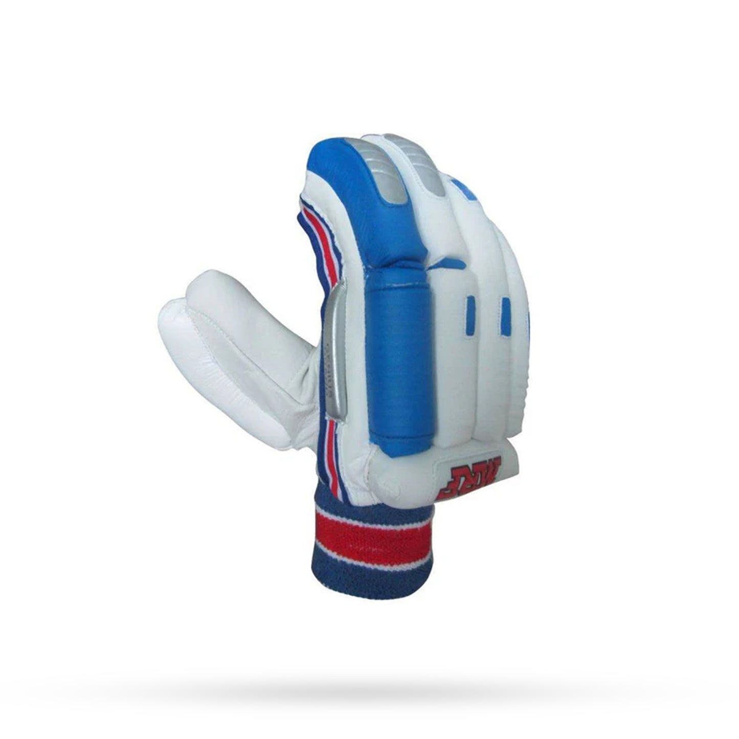 MRF Genius Grand Edition Cricket Batting Gloves White and Blue - Cric Studio