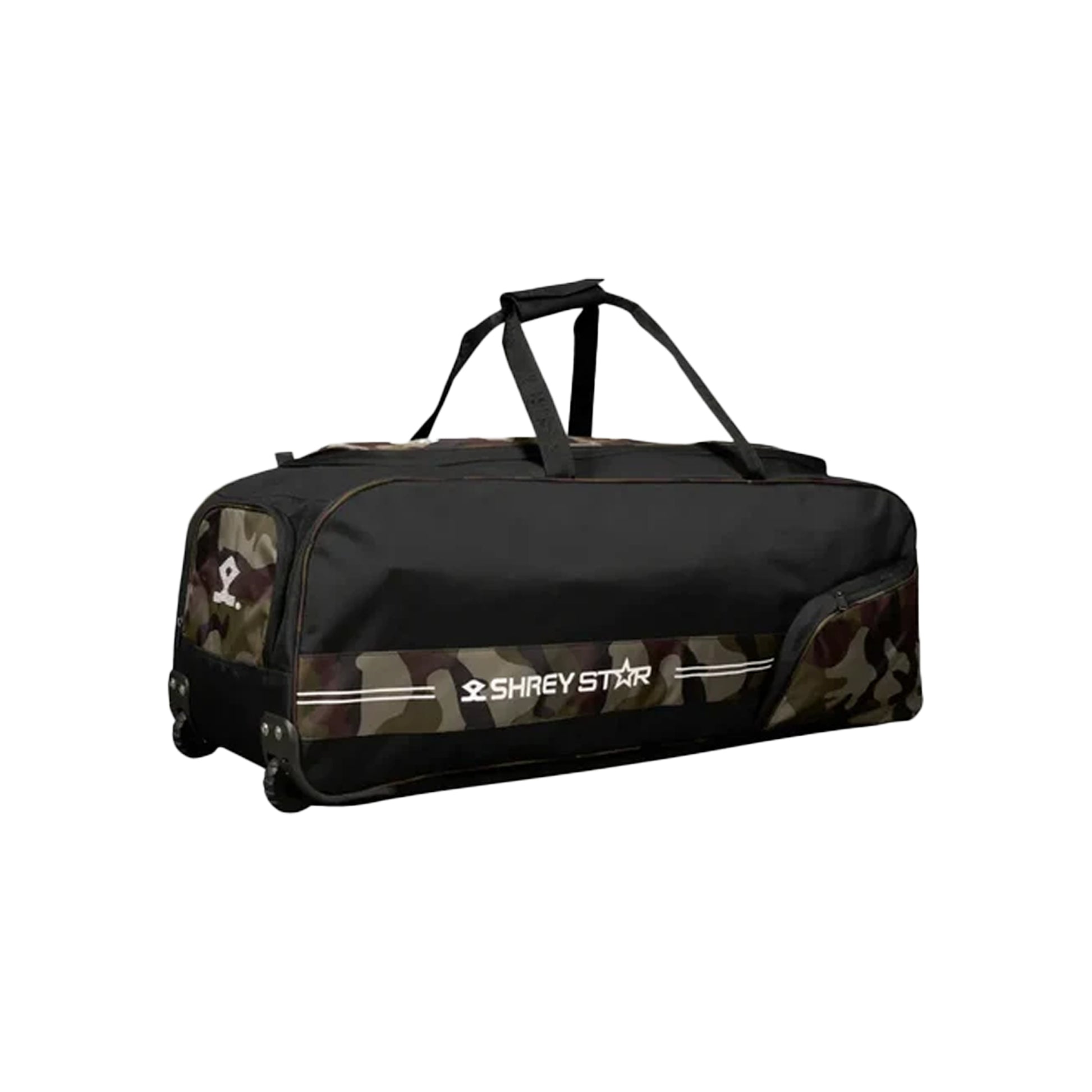 Shrey Star Wheelie Camoflauge 2.0 Black Cricket Kit Bag - Cric Studio
