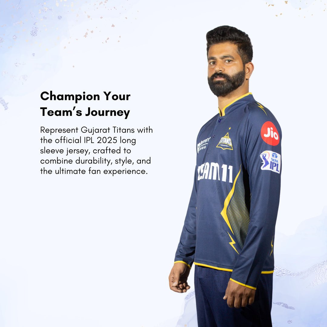 Gujarat Titans Official Match Edition Jersey IPL 2025 Adult Long Sleeve - Cric Studio