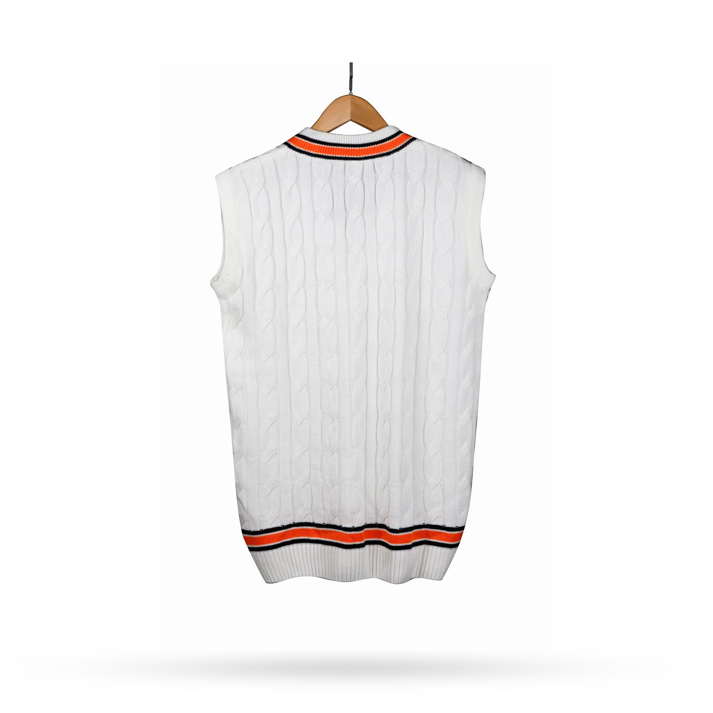 SS Supreme Sweater– H/S(White & Orange) - Cric Studio