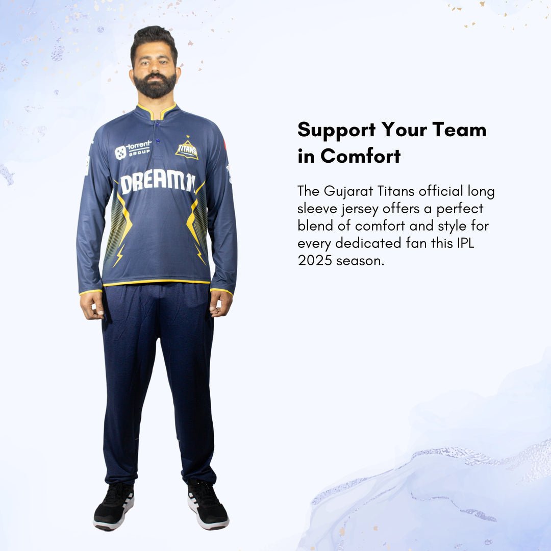Gujarat Titans Official Match Edition Jersey IPL 2025 Adult Long Sleeve - Cric Studio