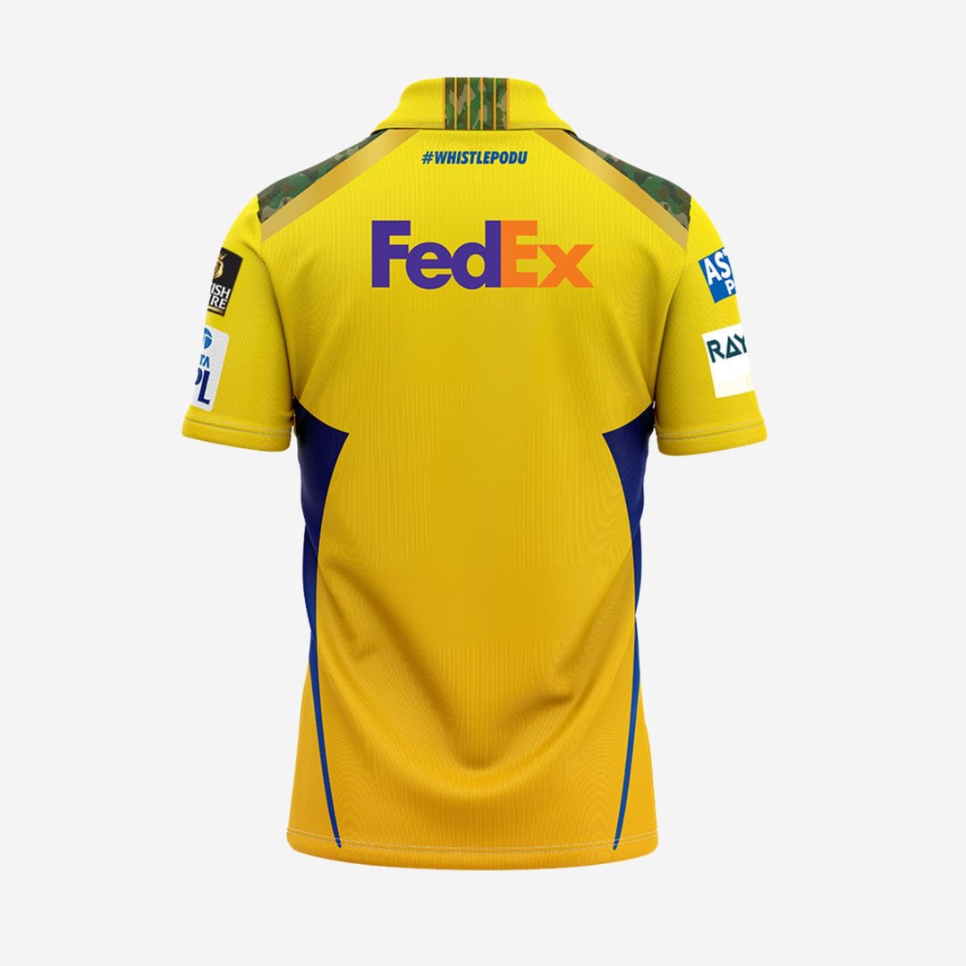 Chennai Super Kings Authentic Fan Jersey IPL 2025 Adult Plain Half Sleeve - Cric Studio
