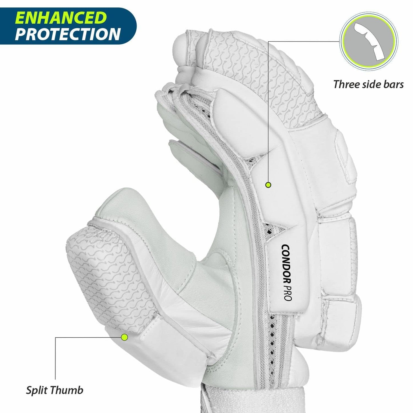 DSC Condor Pro Leather Cricket Batting Gloves for Mens - Cric Studio