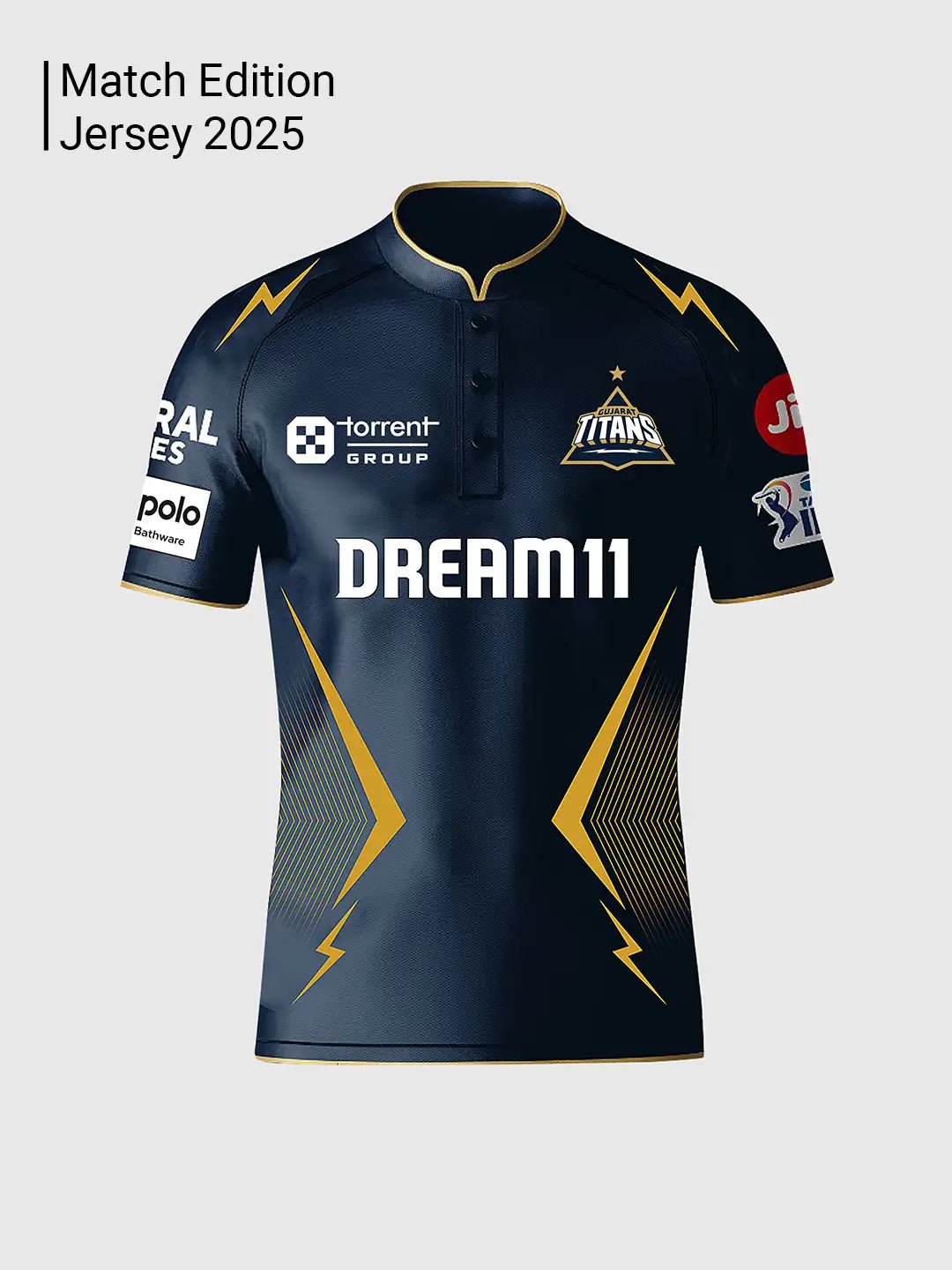 Gujarat Titans Official Match Edition Jersey IPL 2025 Adult Half Sleeve - Cric Studio