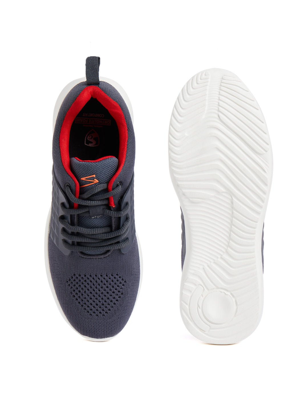 SG Franklin Running Sports Shoes For Men Dark Grey/Red - Cric Studio