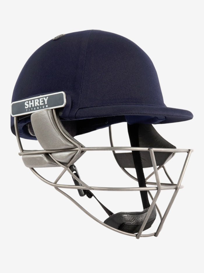 Shrey Pro Guard Air Titanium Helmet Navy - Cric Studio