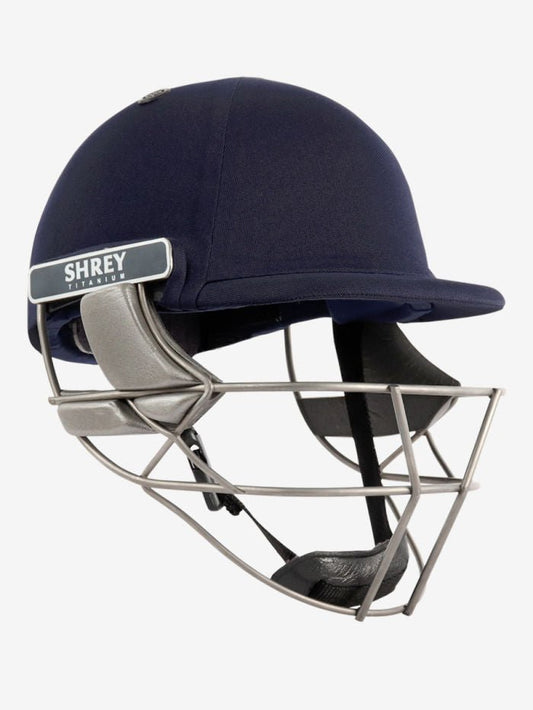 Shrey Pro Guard Air Titanium Helmet Navy - Cric Studio