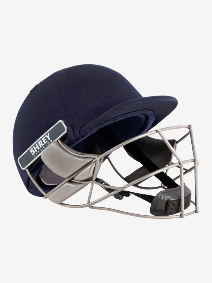 Shrey Pro Guard Air Titanium Helmet Navy - Cric Studio