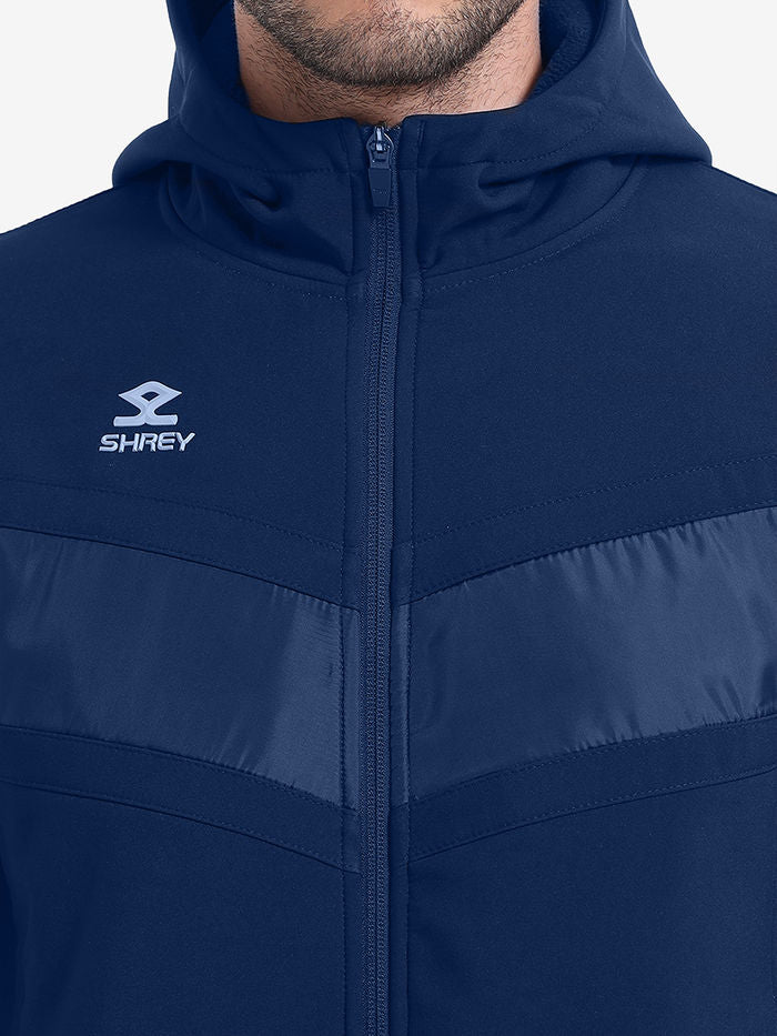 Shrey Softshell Hooded Jacket Navy - Cric Studio