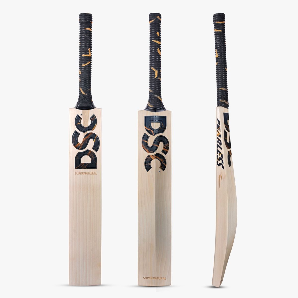 DSC Supernatural English Willow Bat (Black Marble) - Cric Studio