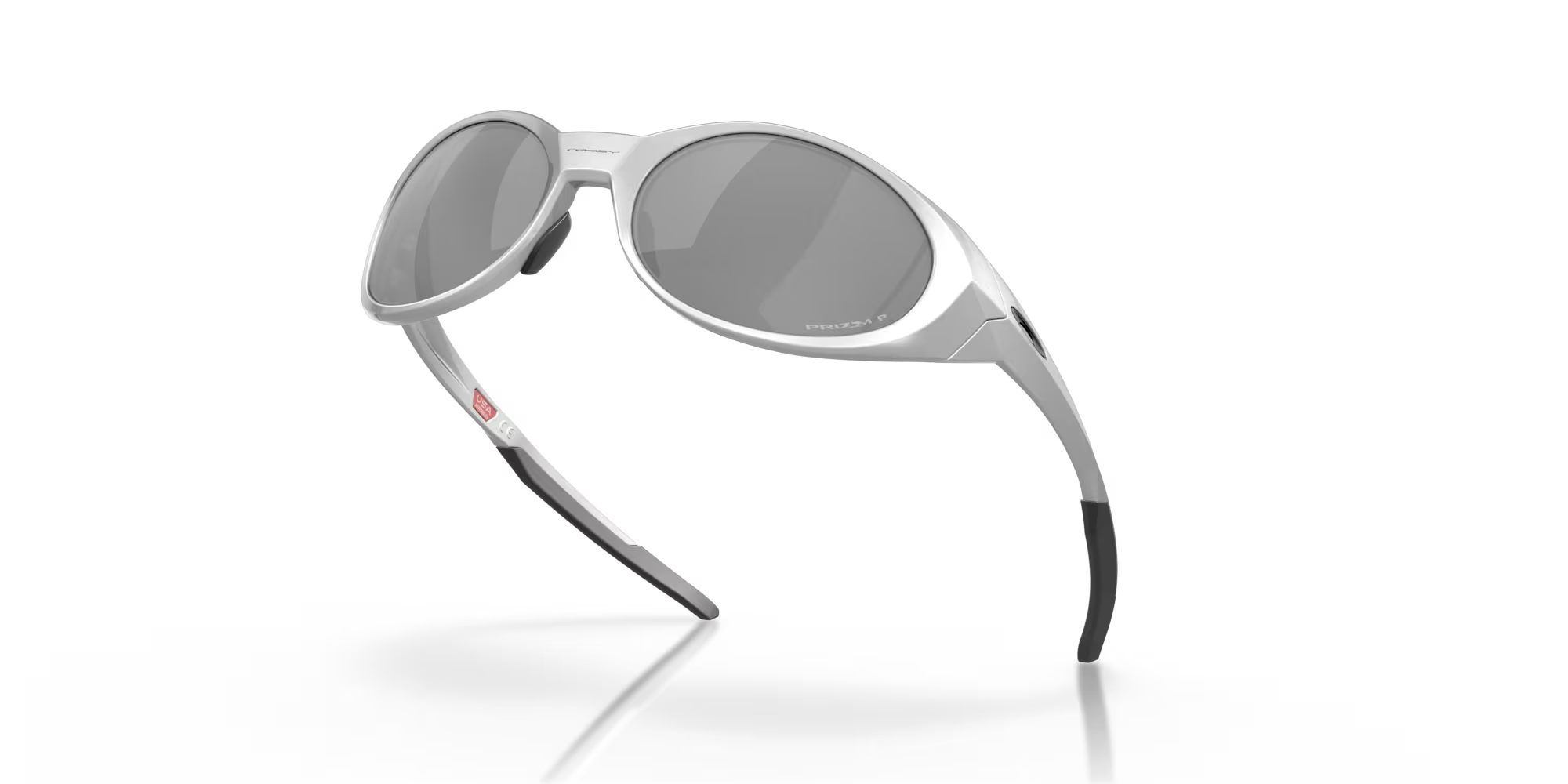 Oakley Sports Sunglasses 9438-05 Eye Jacket Redux Silver Prizm Black Polarized