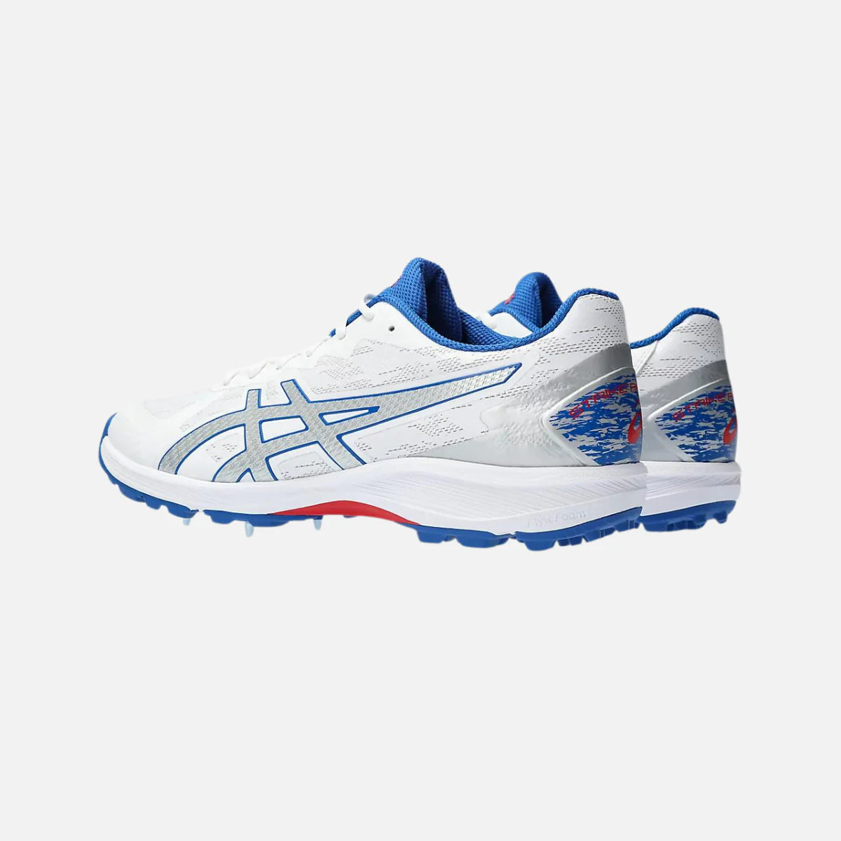 Asics Strike Rate FF White/Pure Silver Cricket Shoes