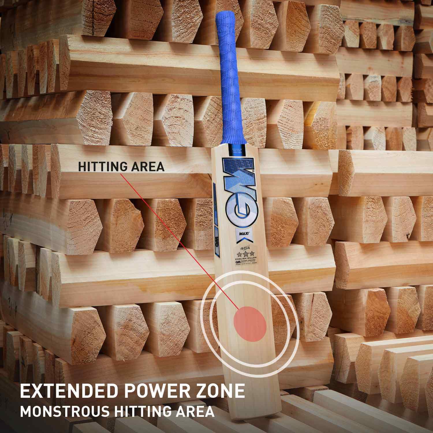 GM Cricket Bat Maxi 404