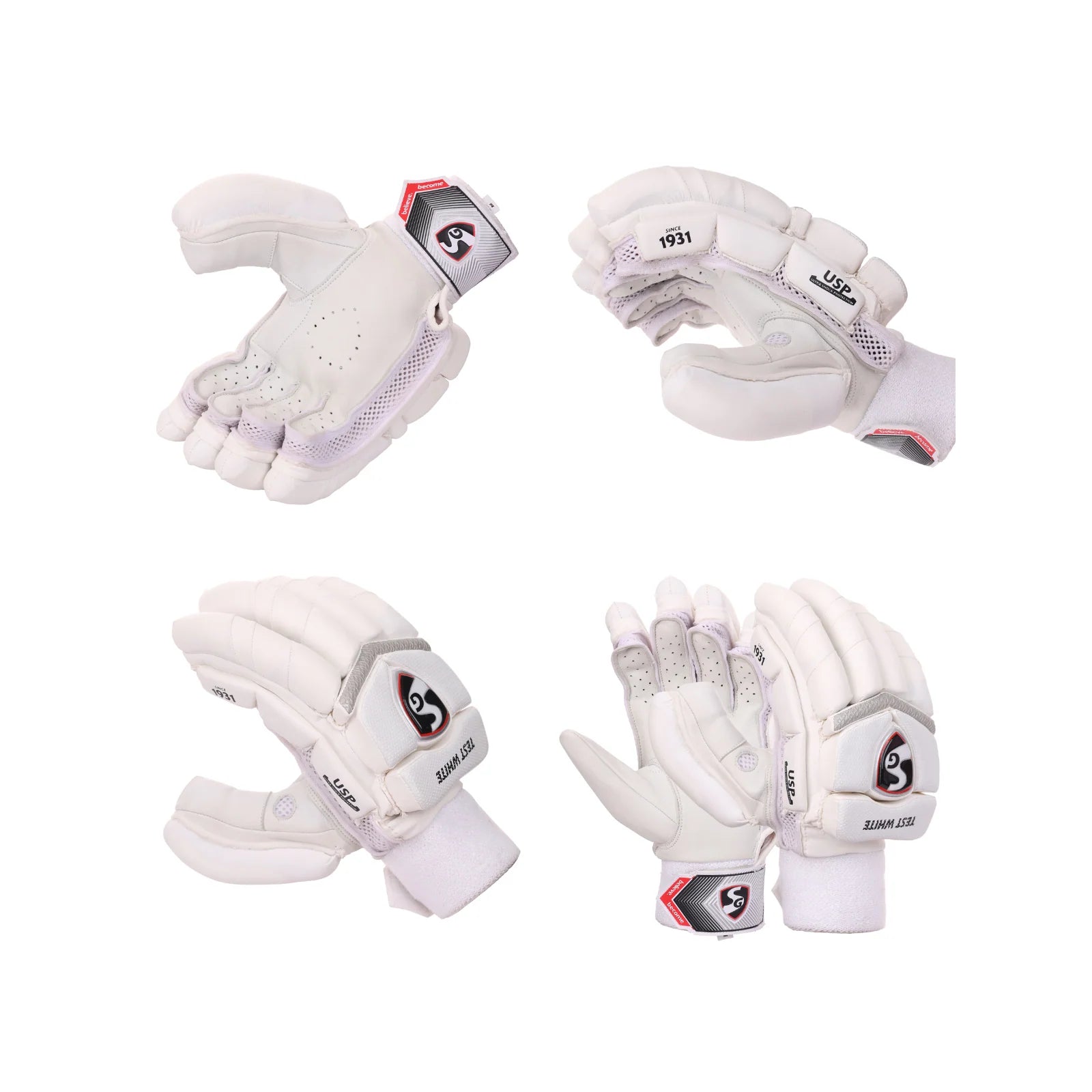 SG Batting Gloves Test White