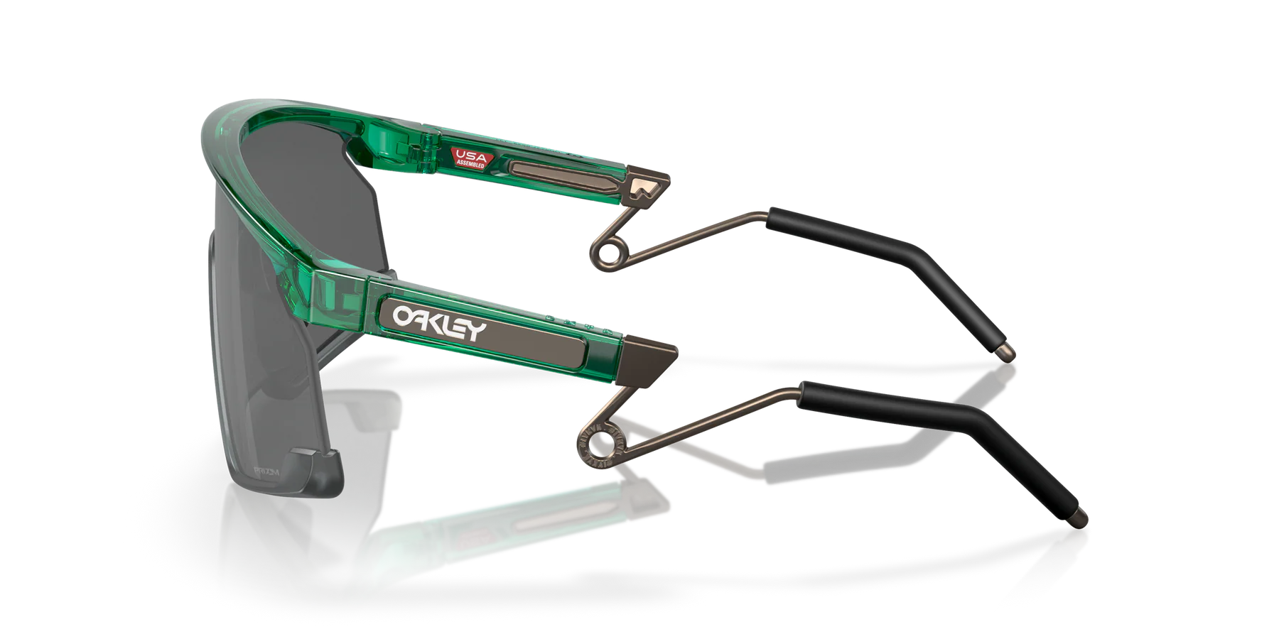 Oakley Sports Sunglasses 9237-05 BXTR Metal Trans Viridian Prizm Black