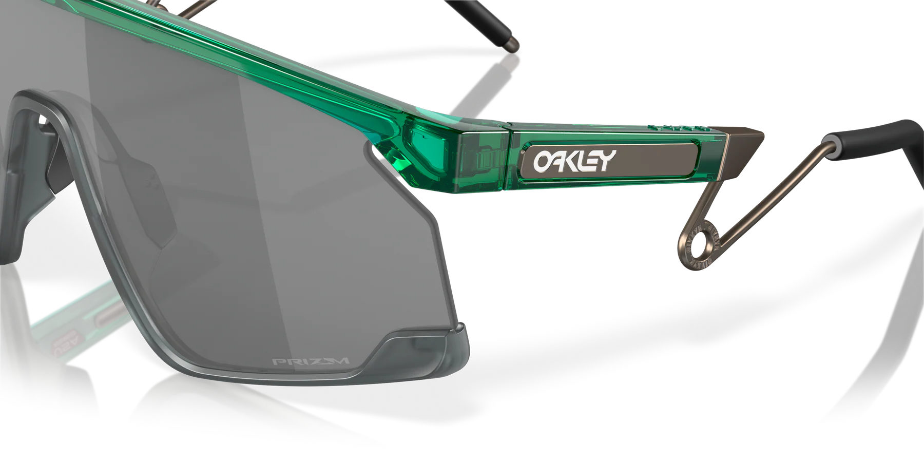 Oakley Sports Sunglasses 9237-05 BXTR Metal Trans Viridian Prizm Black