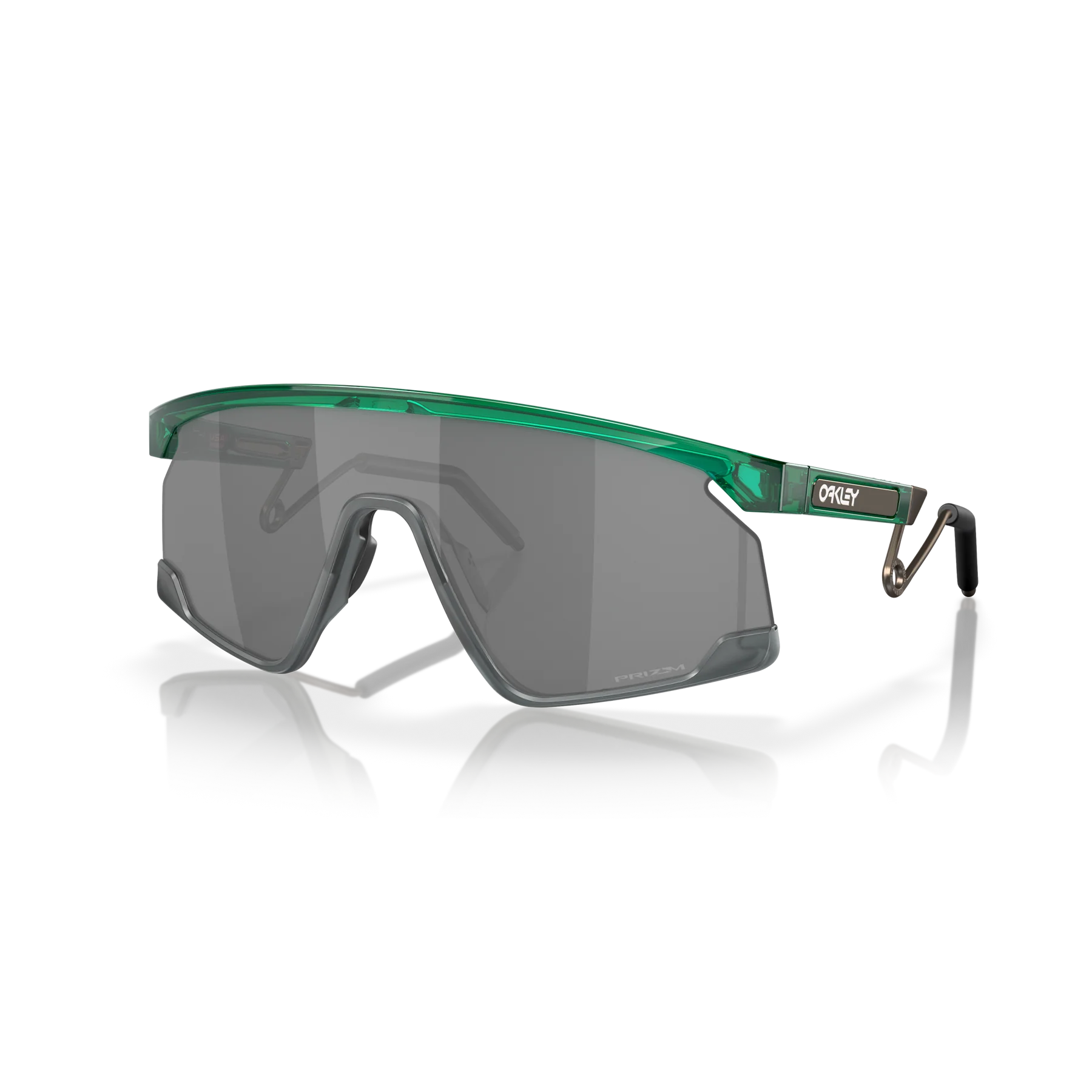 Oakley Sports Sunglasses 9237-05 BXTR Metal Trans Viridian Prizm Black