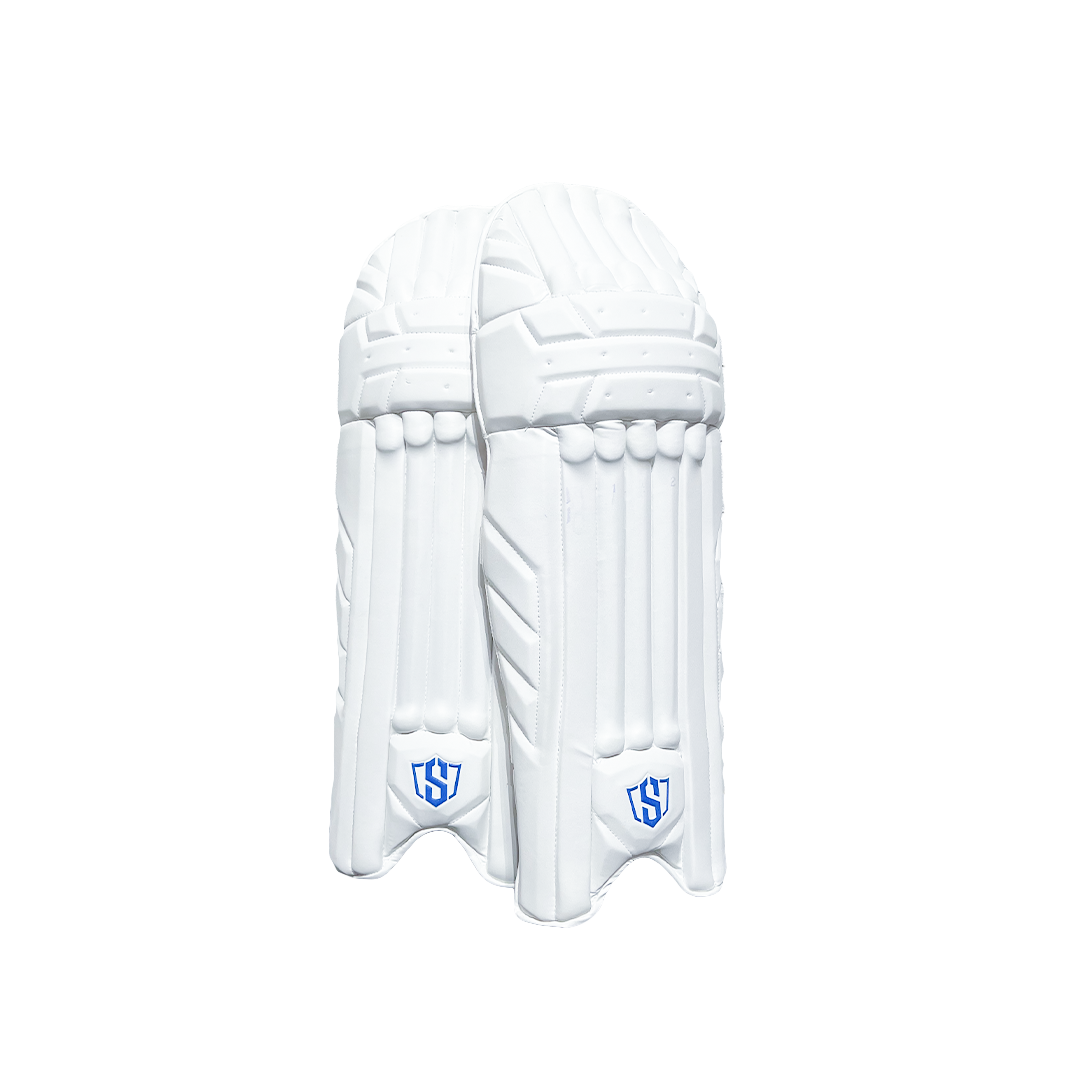 Swar Test Batting Legguard + SWAR Test White Batting Gloves