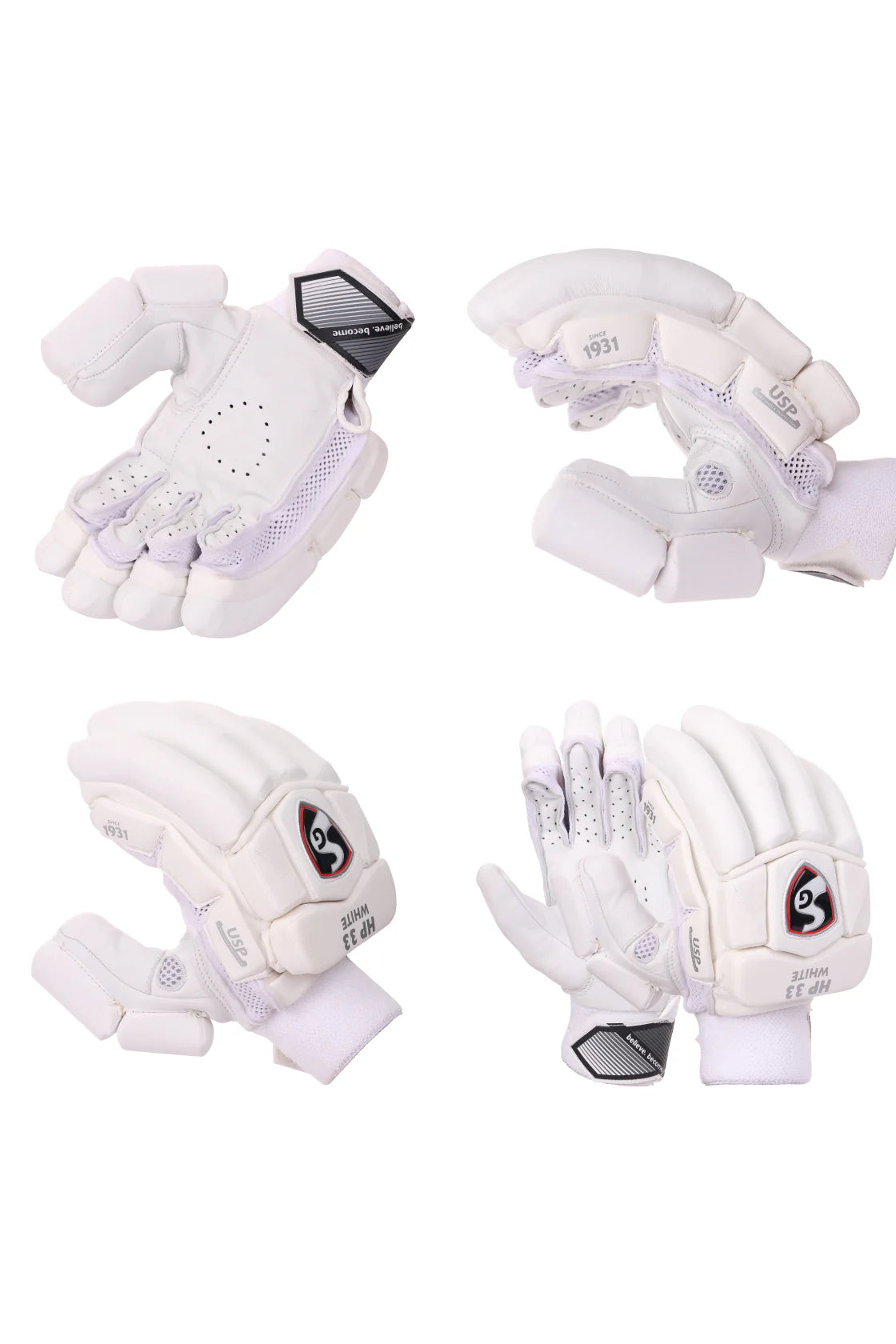 SG Batting Gloves HP 33 White
