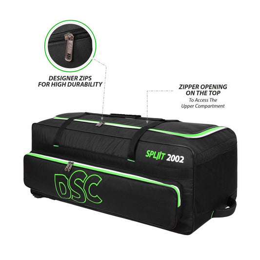 DSC Spliit 2002 Duffle Cricket Kit Bag with Wheels